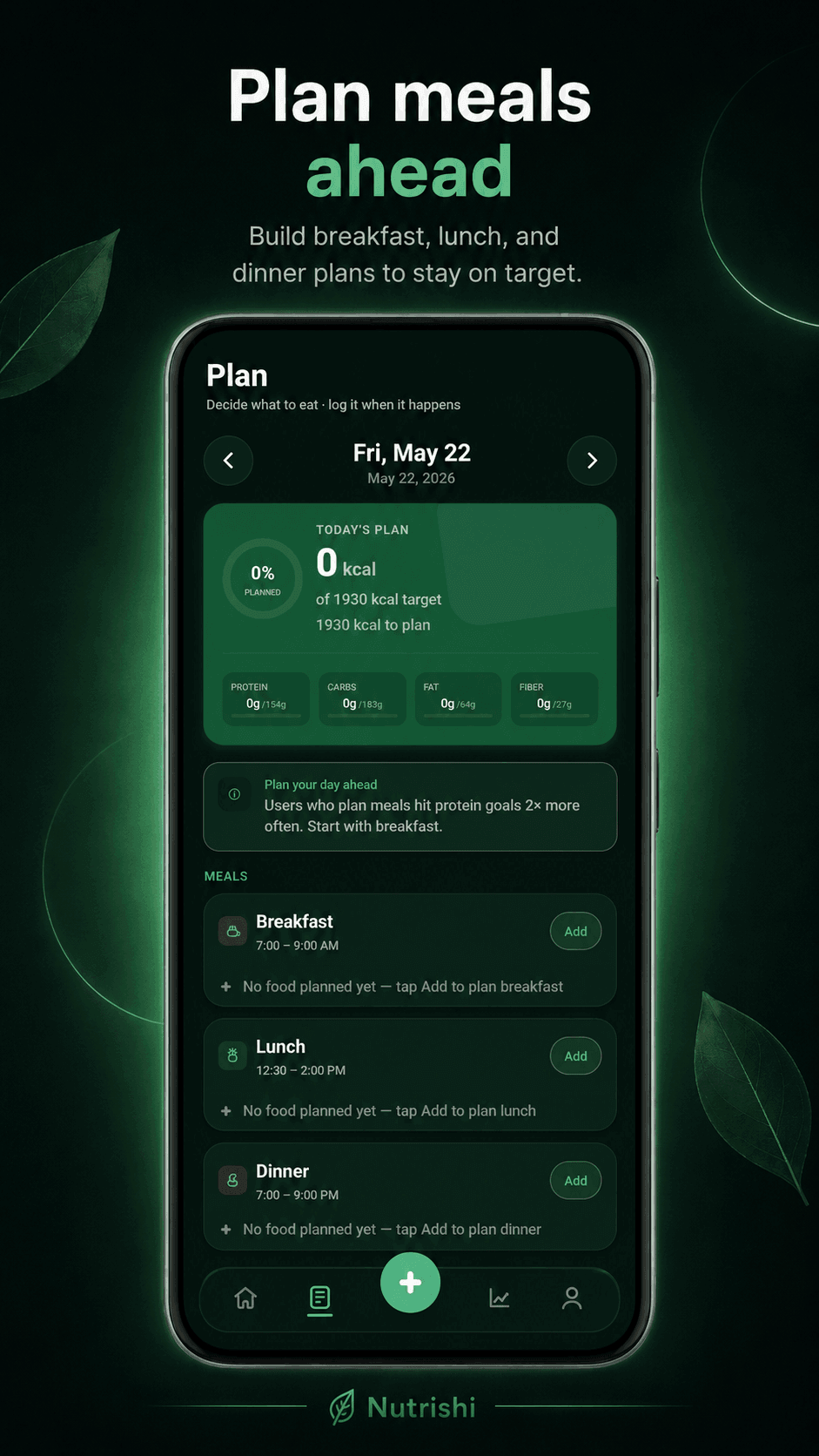 Nutrishi meal plan screenshot